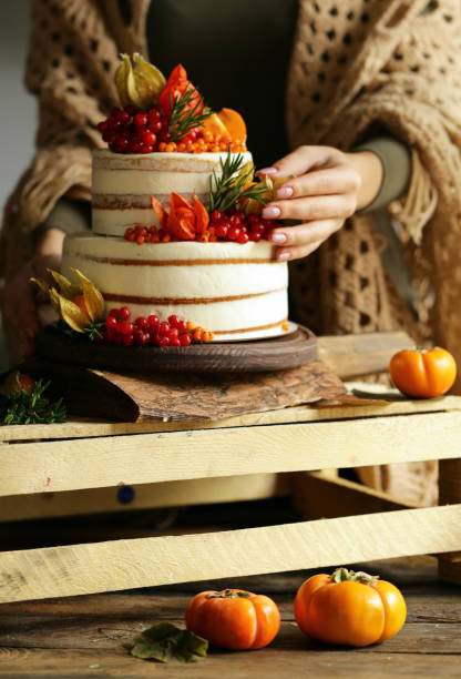 istock festive cake with autumn decor 1058663188