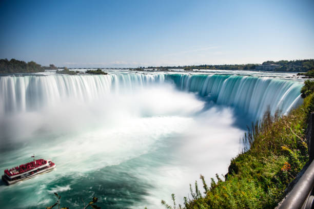 istock Niagara Falls with Maid of the Mist 1058667514
