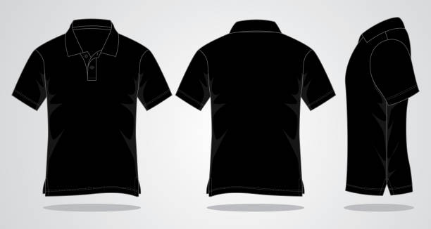 leer-poloshirt für vorlage - t shirt shirt cap clothing stock-grafiken, -clipart, -cartoons und -symbole