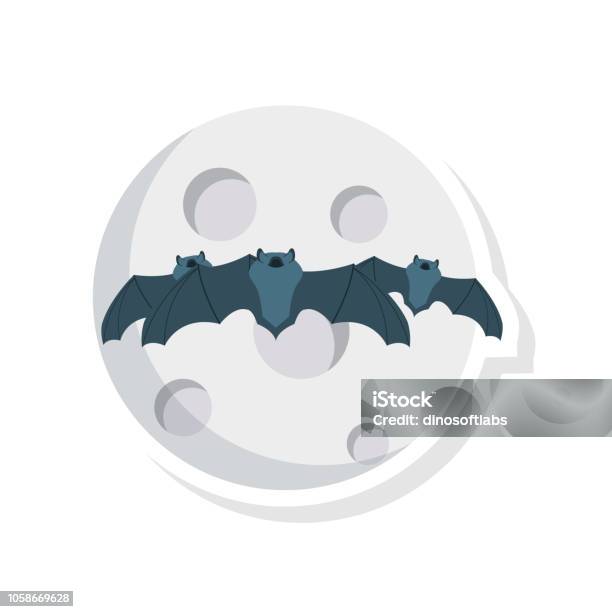 Bat Halloween Spooky Stock Illustration - Download Image Now - Abstract, Animal, Animal Wildlife