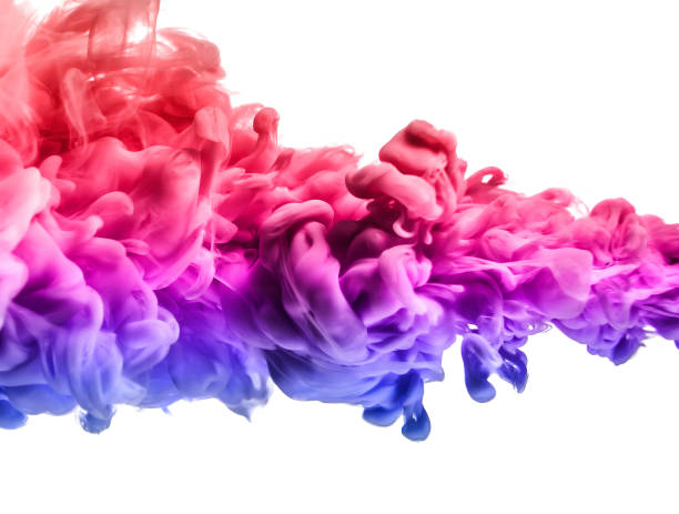 istock Acrylic colors and ink in water. Abstract frame background. Isolated on white. 1058678860