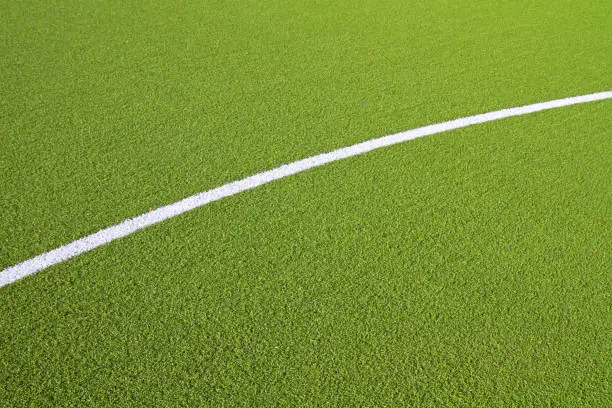 white line on artificial turf