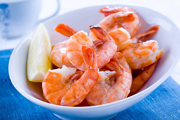 したエビ - cooked shrimp ストックフォトと画像
