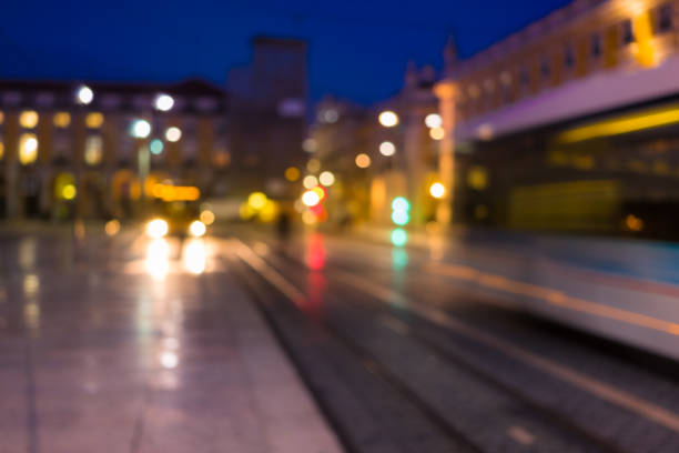 istock City at night. Blured, bokeh lights abstract background 1058692554