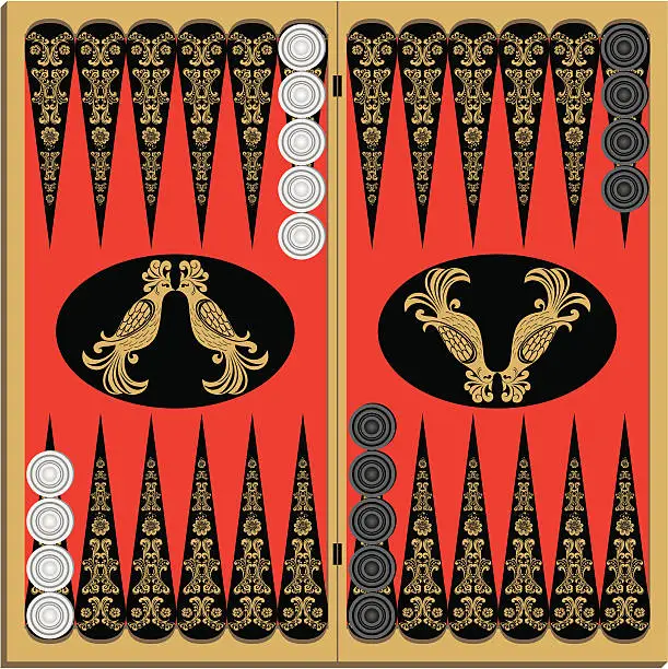 Vector illustration of backgammon