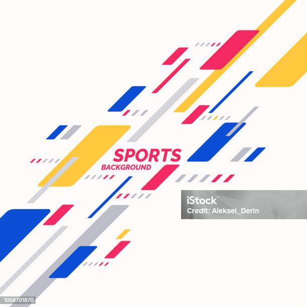 Sportsgraphics Abstract Abstract Geometric Background Sports Poster With The Flat Figures Stock ...