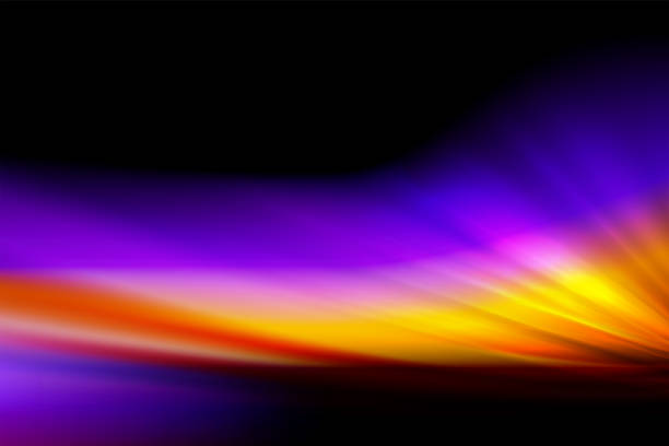 istock Blue yellow dark graceful background with smooth stripes and rays of light. 1058702166