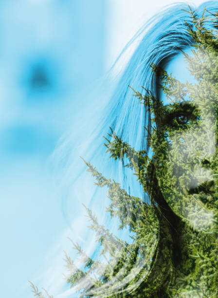 istock Woman and autumn forest. 1058703986