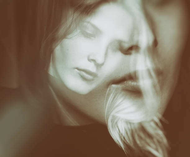istock Double exposure of woman. 1058704682