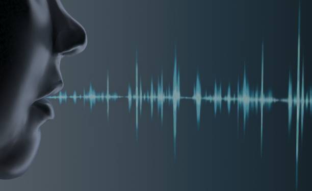 istock 3d rendering head voice recognition system of blue ground 1058705390