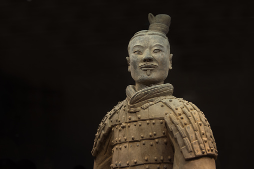 portrait of Terracotta Warrior in Xi'an, China