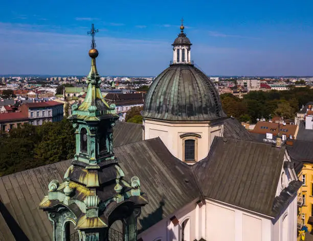 roof of St. Anne's Church in Krakow, Poland