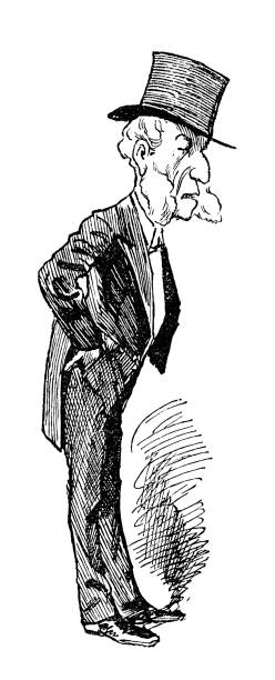istock British London satire caricatures comics cartoon illustrations: Man 1058707900