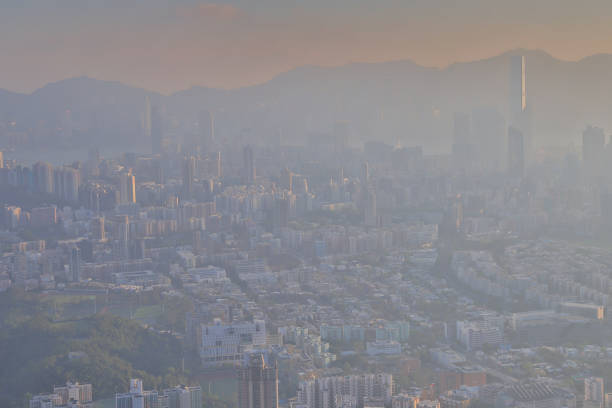 istock a middle kowloon view at Lion rock 1058709624