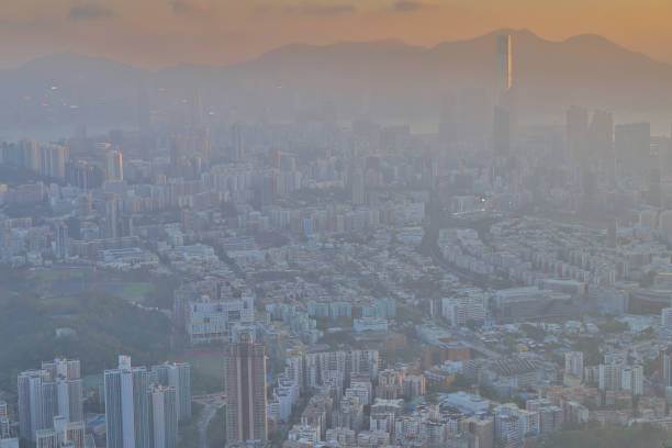 istock a middle kowloon view at Lion rock 1058710912
