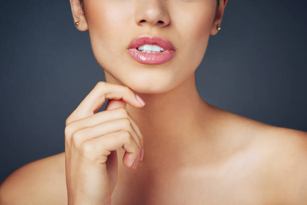 istock The perfect lipstick colour completes the look 1058713194