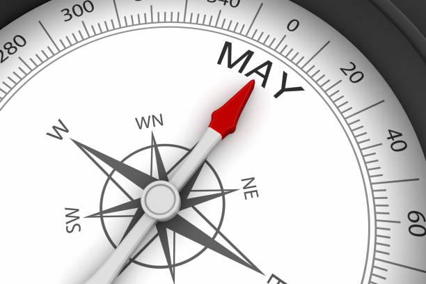 istock Compass Arrow Pointing to Month May 1058714858