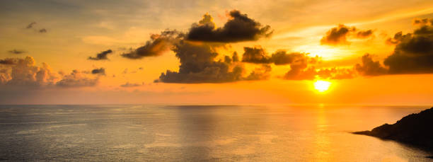 istock dramatic sunset at sea with cloudy sky landscap photo. 1058717886