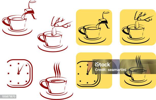 Tea Preparation Stock Illustration - Download Image Now - Black Color, Breakfast, Ceramics