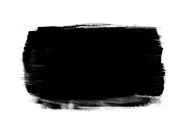 istock Black color graphic patches graphic brush strokes design effect element for background 1058720246