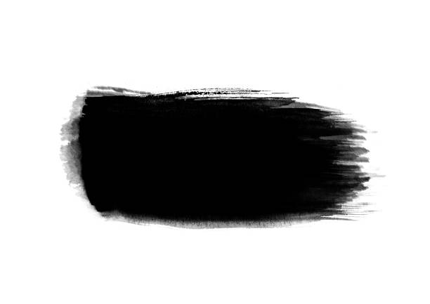 istock Black color graphic patches graphic brush strokes design effect element for background 1058720324