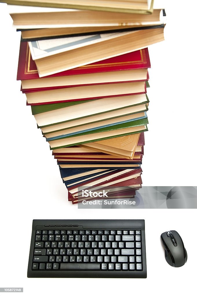 Tastatur und Bücher - Lizenzfrei Akademisches Lernen Stock-Foto