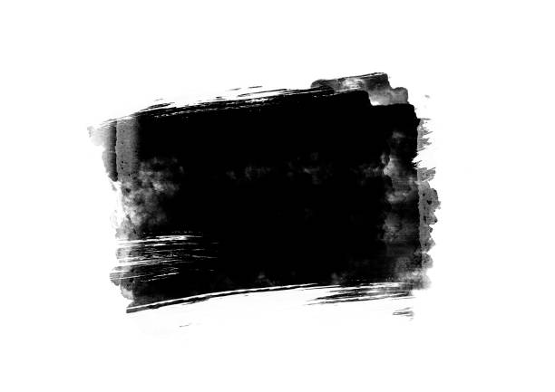 istock Black color graphic patches graphic brush strokes design effect element for background 1058721580