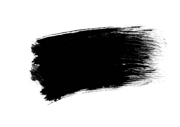istock Black color graphic patches graphic brush strokes design effect element for background 1058721590