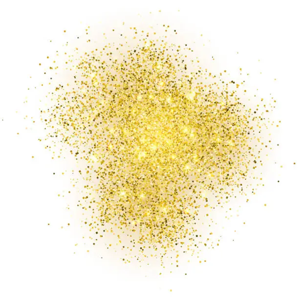 Vector illustration of Golden dust. Glitter background.