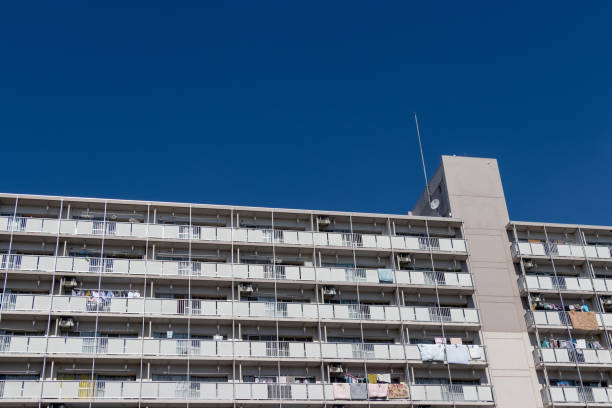 istock Apartment complex in Funabashi-city, Chiba, Japan 1058722594