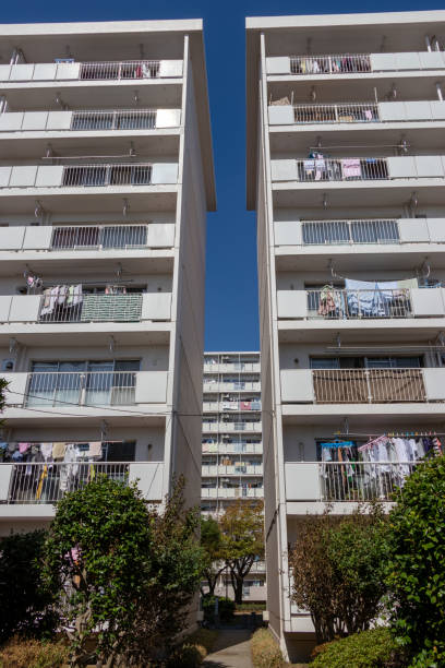 istock Apartment complex in Funabashi-city, Chiba, Japan 1058725366