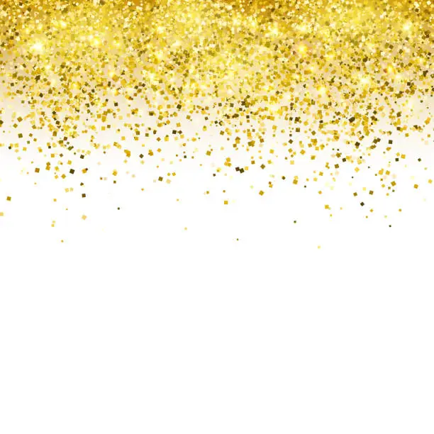 Vector illustration of Golden dust. Glitter background.