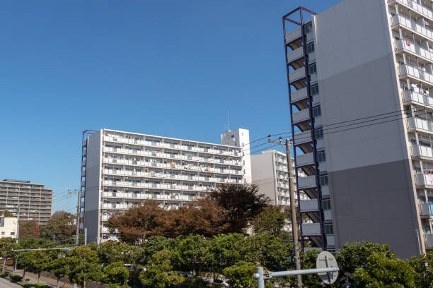 istock Apartment complex in Funabashi-city, Chiba, Japan 1058727232