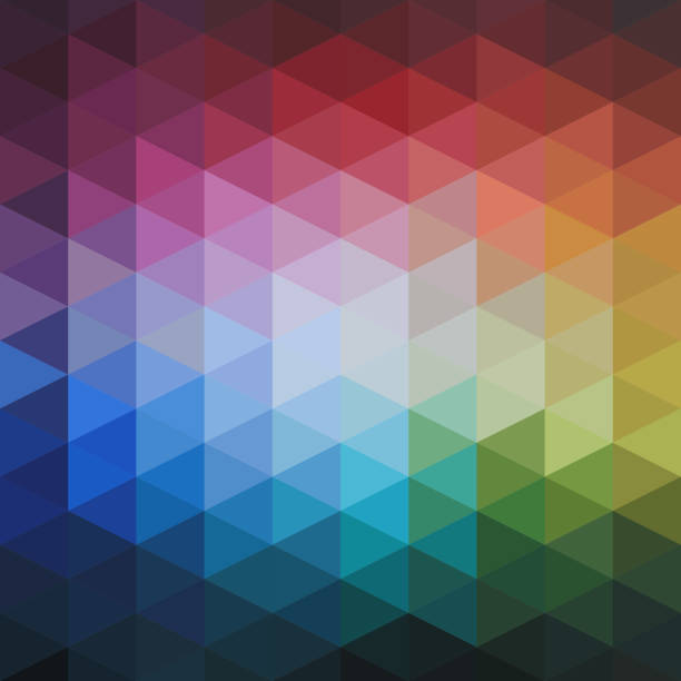 Vector Abstract Colorful Triangles Pattern - illustrazione arte vettoriale