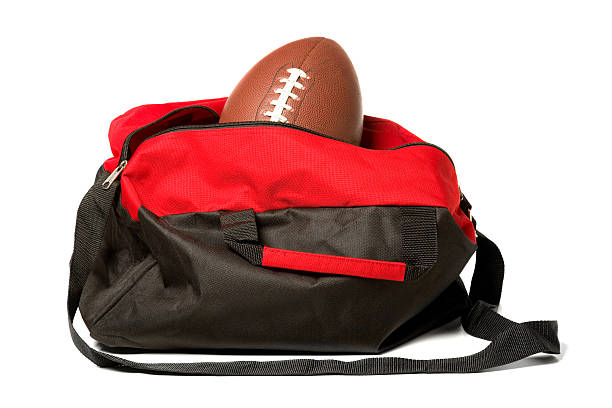 istock A gym bag with a football on a white background 105873321