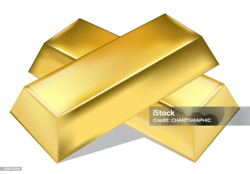 gold bar vector gold bar vector on white background Ingot stock vector
