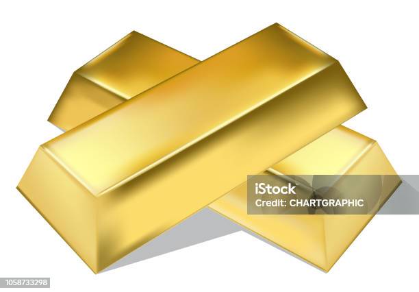 Gold Bar Vector Stock Illustration - Download Image Now - Ingot, Vector, Bank - Financial Building