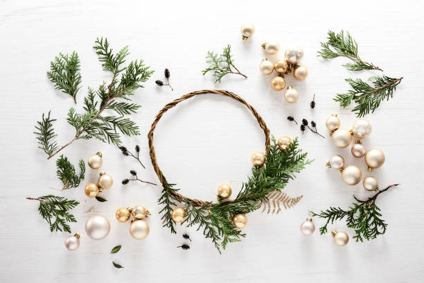 Christmas or New Year rustic background