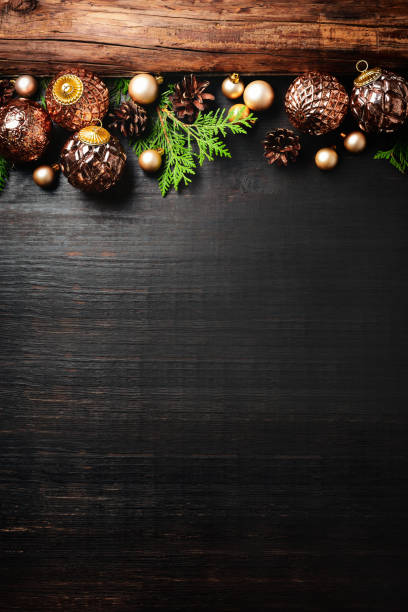 istock Christmas or New Year moody rustic background 1058733982