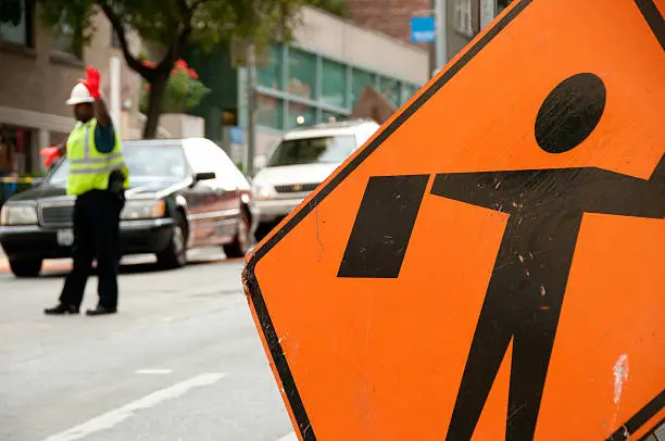 Photo of Police officer directing traffic