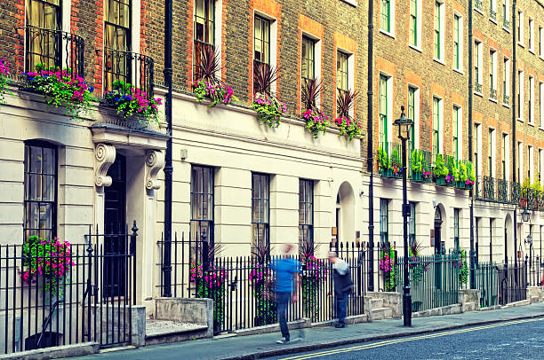 istock Elegant houses in London. 105873579