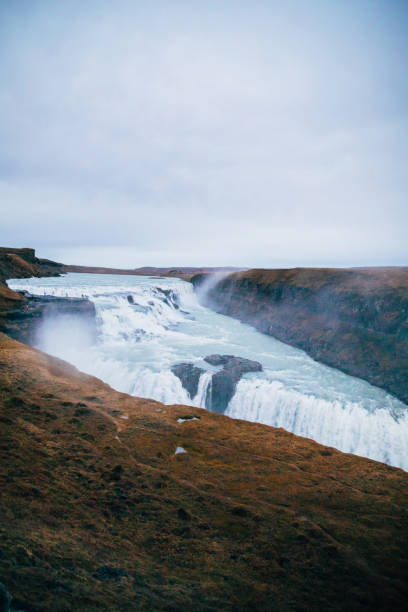 istock Beautiful view at Icelandic Gullfoss waterfall 1058736592