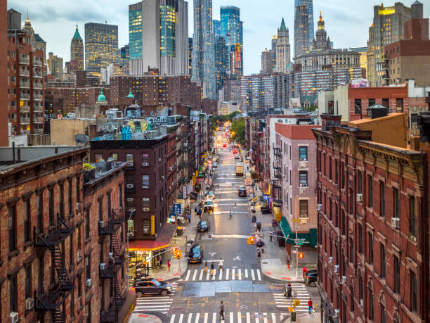 istock Lower Manhattan cityscape - Chinatown, NYC, USA 1058737766
