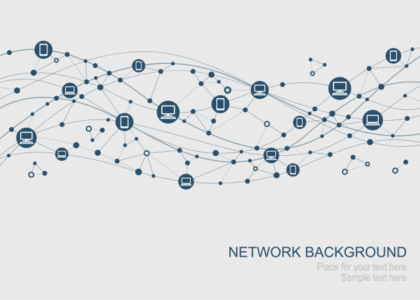 ilustraciones, imágenes clip art, dibujos animados e iconos de stock de resumen red - social networking abstract community molecular structure