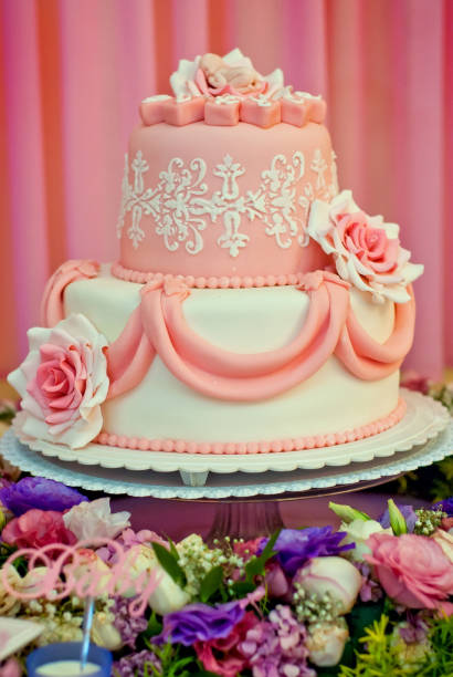 istock Sweet cake on a festive buffet. Cake on the table in the restaurant. 1058746532