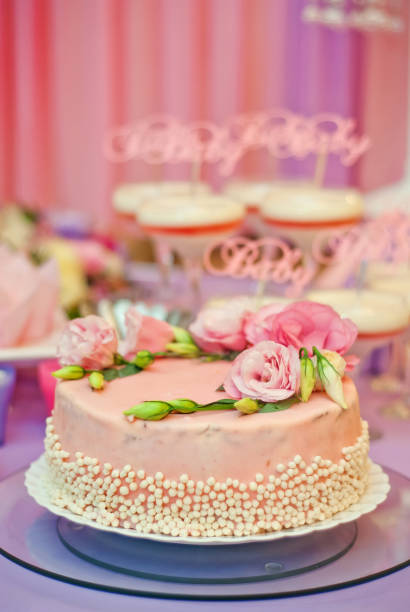 istock Sweet cake on a festive buffet. Cake on the table in the restaurant. 1058746540