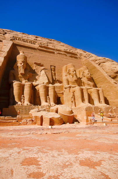 istock Outer view,  temple dedicated to Pharaoh Ramsesses 2,  Abu Simbel, Nubia 1058749142