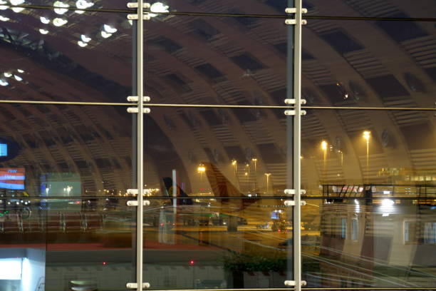 Roissy-en-France,France-October 19, 2018: Paris Charles de Gaulle Airport terminal 2