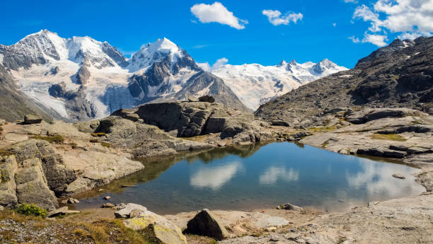 istock Gorgeous view on mountains near Fuorcla Surlej (graubunden, Switzerland) 1058754804