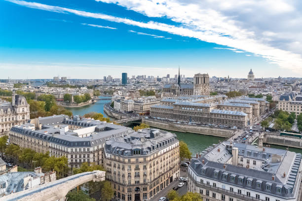 istock Paris, panorama of Notre-Dame cathedral 1058761358